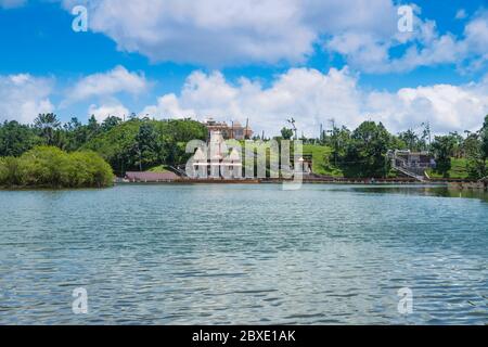 Holy Hindu Lago Ganga Talao, Grand Bassin, Mauritius, Africa, Oceano Indiano. Foto Stock