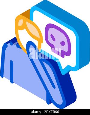 illustrazione vettoriale dell'icona isometrica uomo bully Illustrazione Vettoriale