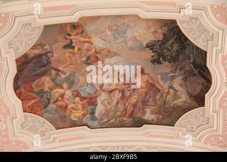 La chiesa dell'Assunzione della Vergine Maria a San Giovanni in Austria Foto Stock