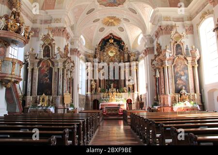 La chiesa dell'Assunzione della Vergine Maria a San Giovanni in Austria Foto Stock