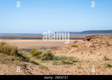Northam Burrows sul Torridge e l'estuario del Taw. Bellissimo paesaggio, interessante geologia e sito di particolare interesse scientifico. Foto Stock