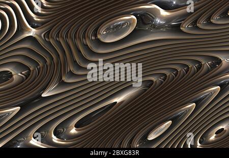 arte futuristica dello scifi metal Foto Stock