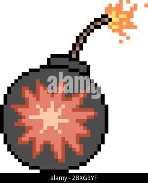 isola granata vettoriale pixel art Illustrazione Vettoriale