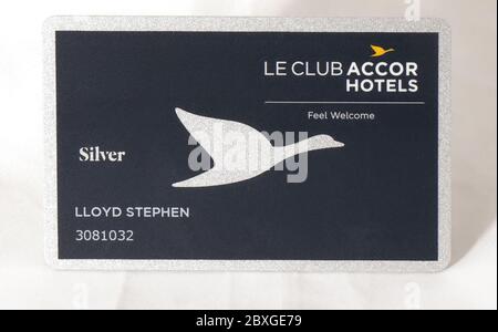 Carta fedeltà della catena alberghiera Accor di livello Silver Foto Stock