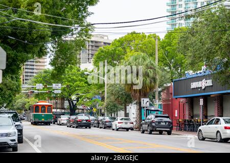 Grand Avenue Coconut Grove Miami FL Foto Stock