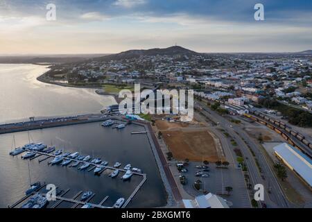 Albany Australia 10 Novembre 2019 : veduta aerea della città australiana occidentale di Albany, un importante porto di navigazione e il più antico insediamento coloniale Foto Stock