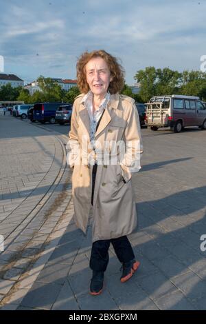 Regisseurin Hermine Huntgeburth, Produzent Michael Lehmann, Zeise, Autokino, Heiligengeistfeld, Amburgo, Udo Lindenberg, Mach dein Ding, 06.06.2020 Foto Stock