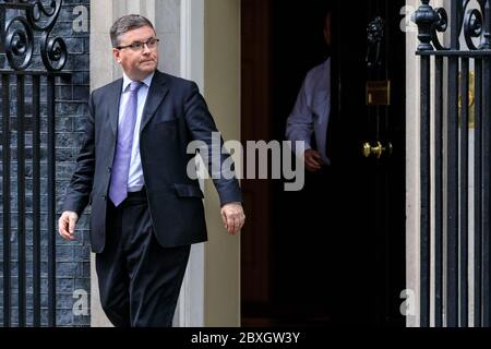 Robert Buckland, QC, deputato, Lord Cancelliere e Segretario di Stato per la giustizia, politico del Partito conservatore britannico, Downing Street, Londra Foto Stock