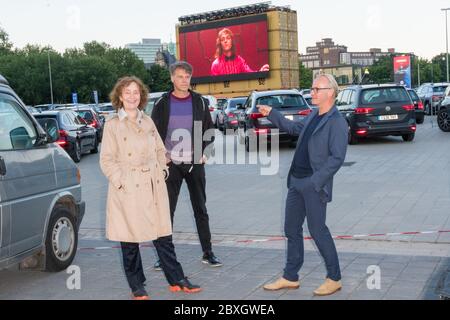 Regisseurin Hermine Huntgeburth, Produzent Michael Lehmann, Zeise, Autokino, Heiligengeistfeld, Amburgo, Udo Lindenberg, Mach dein Ding, 06.06.2020, P. Foto Stock