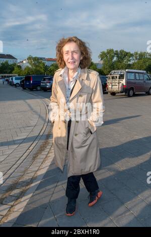 Regisseurin Hermine Huntgeburth, Produzent Michael Lehmann, Zeise, Autokino, Heiligengeistfeld, Amburgo, Udo Lindenberg, Mach dein Ding, 06.06.2020 Foto Stock