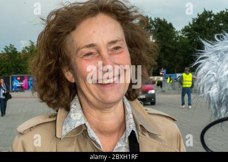 Regisseurin Hermine Huntgeburth, Produzent Michael Lehmann, Zeise, Autokino, Heiligengeistfeld, Amburgo, Udo Lindenberg, Mach dein Ding, 06.06.2020 Foto Stock