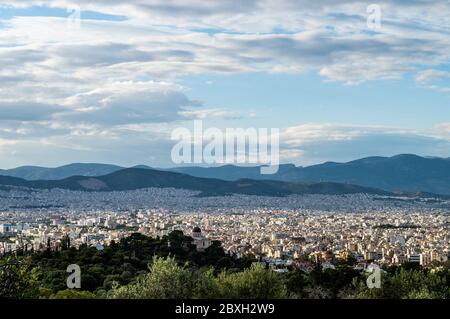 Paesaggio urbano di Atene Foto Stock