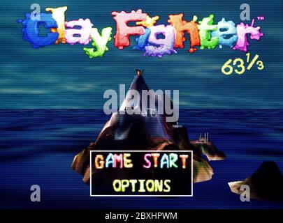 Clayfighter 63 1/3 - Nintendo 64 Videogame - solo per uso editoriale Foto Stock