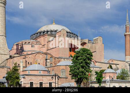 Santa Sofia, Santa Sofia, Ayasofia, simbolo storico di Istanbul, Turchia Foto Stock