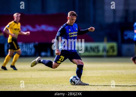 Horsens, Danimarca. 07 giugno 2020. Lasse Vigen Christensen (21) di Broendby SE visto durante la 3F Superliga partita tra AC Horsens e Broendby SE a Casa Arena a Horsens. (Photo Credit: Gonzales Photo/Alamy Live News Foto Stock