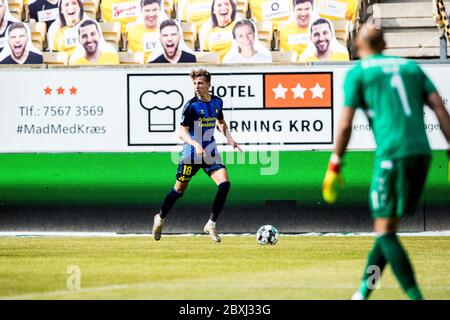 Horsens, Danimarca. 07 giugno 2020. Jesper Lindstrom (18) di Broendby SE visto durante la 3F Superliga partita tra AC Horsens e Broendby SE a Casa Arena a Horsens. (Photo Credit: Gonzales Photo/Alamy Live News Foto Stock