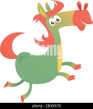 Corsa a cavallo di Cartoon. Illustrazione vettoriale Illustrazione Vettoriale