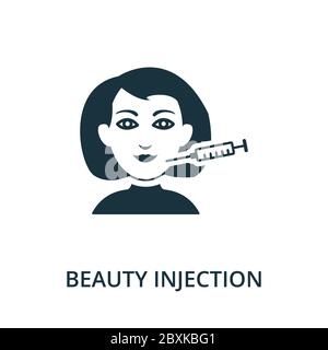 Icona Botox dalla collezione di chirurgia plastica. Elemento di linea semplice Botox simbolo per modelli, web design e infografiche Illustrazione Vettoriale
