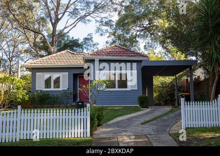 Casa di cottage Sydney nel sobborgo costiero di AVALON Beach nel NSW, Australia Foto Stock