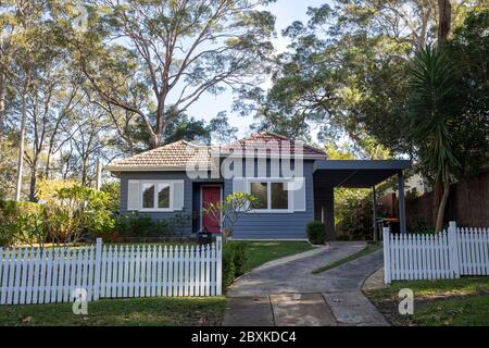 Casa di cottage Sydney nel sobborgo costiero di AVALON Beach nel NSW, Australia Foto Stock