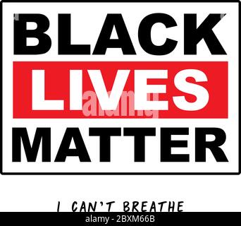 Black Lives Matter Typography, protesta Banner sul diritto umano del popolo nero negli Stati Uniti. Vettore eps10 Illustrazione Vettoriale