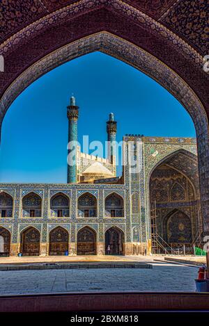 Imam moschea, Isfahan, Iran Foto Stock