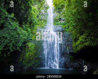 Maui, Hawaii Hana Highway, Wailua Falls, vicino a Lihue, Kauai in Road to Hana Foto Stock