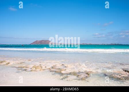 Fuerteventura settentrionale, spiaggia di Corralejo Foto Stock