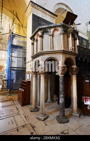 Cattedrale di San Lorenzo a Trogir, Croazia. Foto Stock