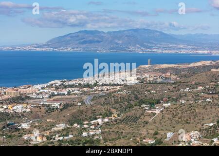 Vista panoramica di Rincón de la Victoria nella provincia di Malaga, Spagna Foto Stock