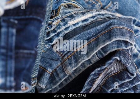 Jeans denim. Tessuto. Jeans sfondo. Jeans texture denim o jeans sfondo denim Foto Stock