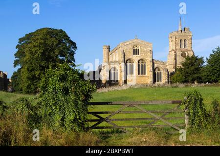 Abbazia di St Mary e St Helena, Elstow, Bedfordshire, Inghilterra, Regno Unito, Europa Foto Stock