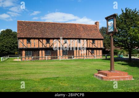 Elstow discutibile Hall, xv secolo casa mercato sul verde a Elstow Foto Stock