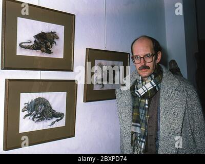 Frank Oz, meglio conosciuto come un burattinaio in The Muppet Show di Jim Henson, a Londra 1983 promuovere la prima britannica del Dark Crystal, film fantasy creato b Foto Stock