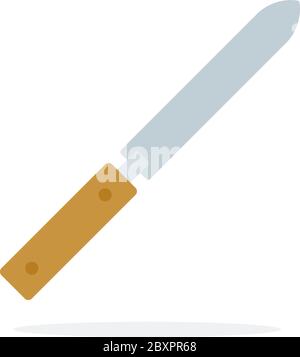 Coltello per stampa vettoriale cella disegno di materiale piano oggetto isolato su sfondo bianco. Illustrazione Vettoriale