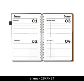 Pagine del pianificatore. Agenda per notebook diario pagine verticali  modello obiettivi organizer disegni vettoriali Immagine e Vettoriale - Alamy