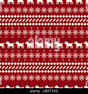 Maglia invernale natalizia senza cuciture. Illustrazione Vettoriale