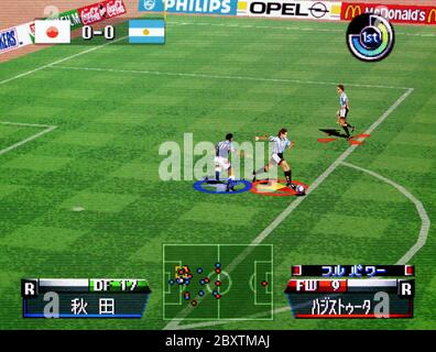 Jikkyou World Soccer World Cup France '98 - Videogame Nintendo 64 - solo per uso editoriale Foto Stock