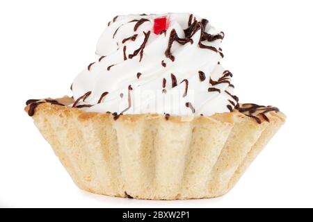 Torta con panna montata Foto Stock