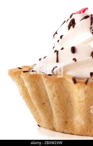 Torta con panna montata Foto Stock