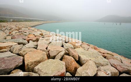 molo di roccia Foto Stock