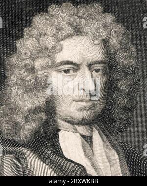 Edward Colston (1721 – 1636) è stato un commerciante inglese, un commerciante di schiavi, un membro conservatore del Parlamento e un filantropo. Foto Stock