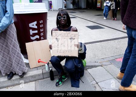 Black Lives Matter Vauxhall to Whitehall March, Londra, Regno Unito, 07 giugno 2020. Credito: Alamy News Foto Stock