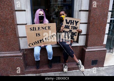 Black Lives Matter Vauxhall to Whitehall March, Londra, Regno Unito, 07 giugno 2020. Credito: Alamy News Foto Stock