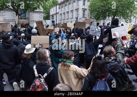 Black Lives Matter Vauxhall to Whitehall March, Londra, Regno Unito, 07 giugno 2020. Credito: Alamy News Foto Stock