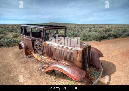 Deserto Studebaker Foto Stock