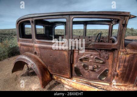 Deserto Studebaker Foto Stock