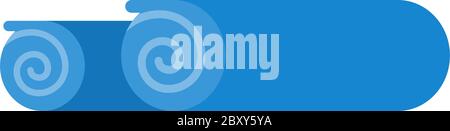 Asciugamani arrotolati vettore icona isolato Illustrazione Vettoriale