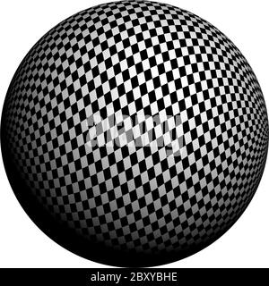 Round immagini a mezza tinta - round bianco nero pattern design Foto Stock