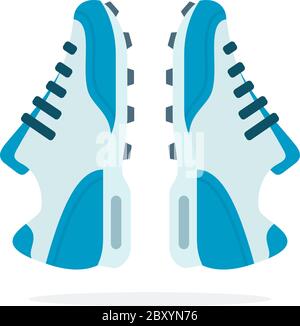 Scarpe da ginnastica da running sportive piatte e isolate Illustrazione Vettoriale
